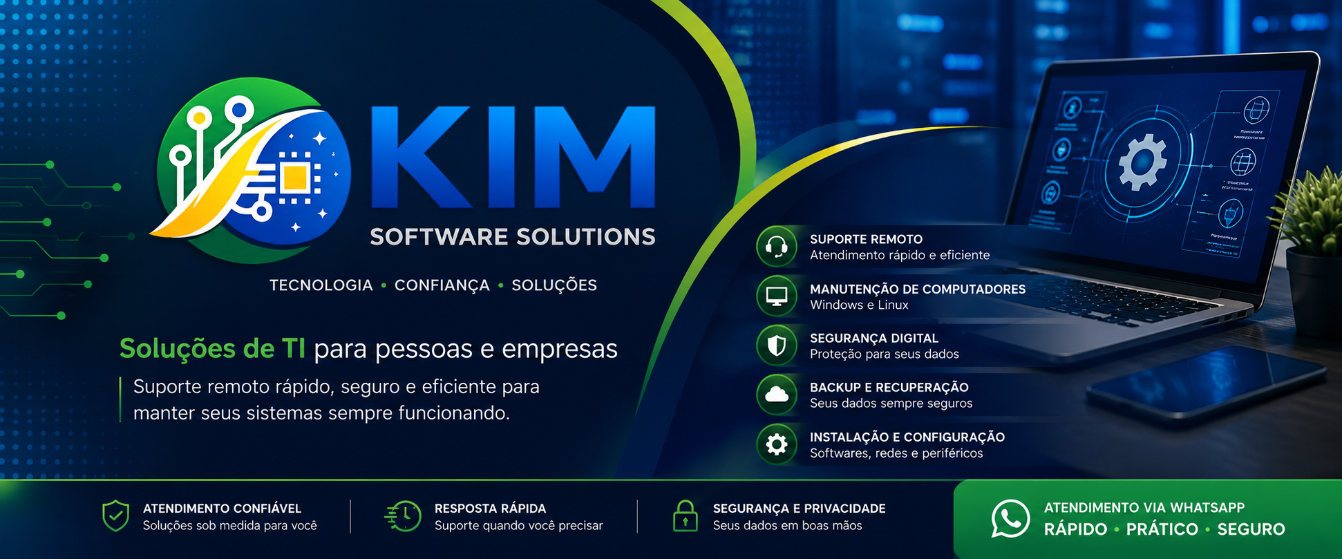KIM Software Solutions - Suporte remoto para Windows, Linux e Android